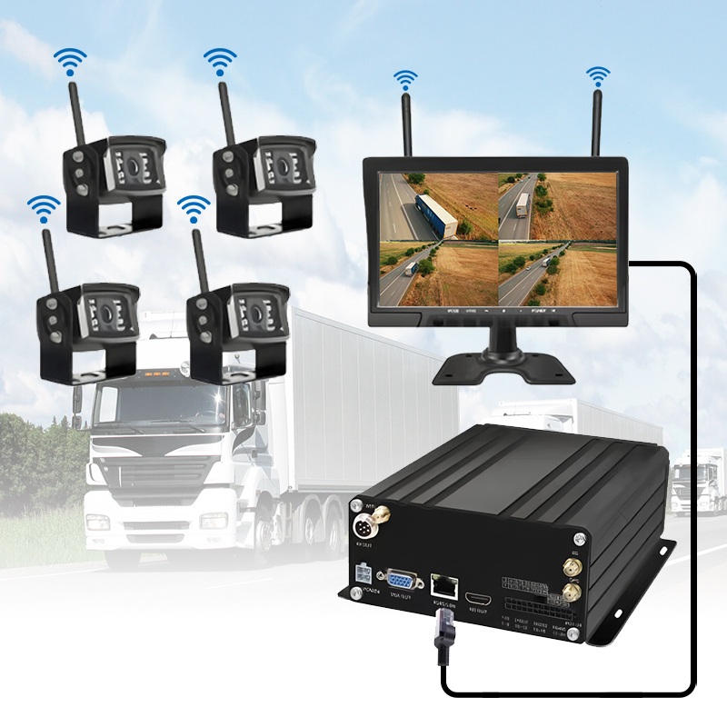 ລະບົບ NVR ມືຖື 10.1 ນິ້ວ 4CH Wireless HDD