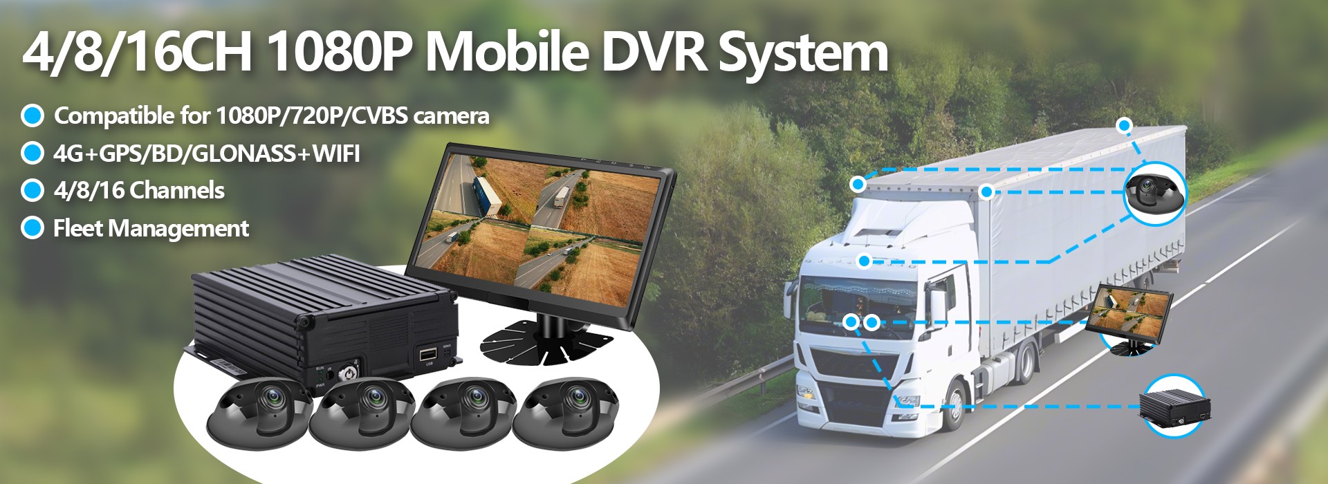 ລະບົບໂທລະສັບມືຖື DVR ທີ່ມີໂທລະສັບມືຖື 4/8 ກຣາມ / 16 ກຣາມ