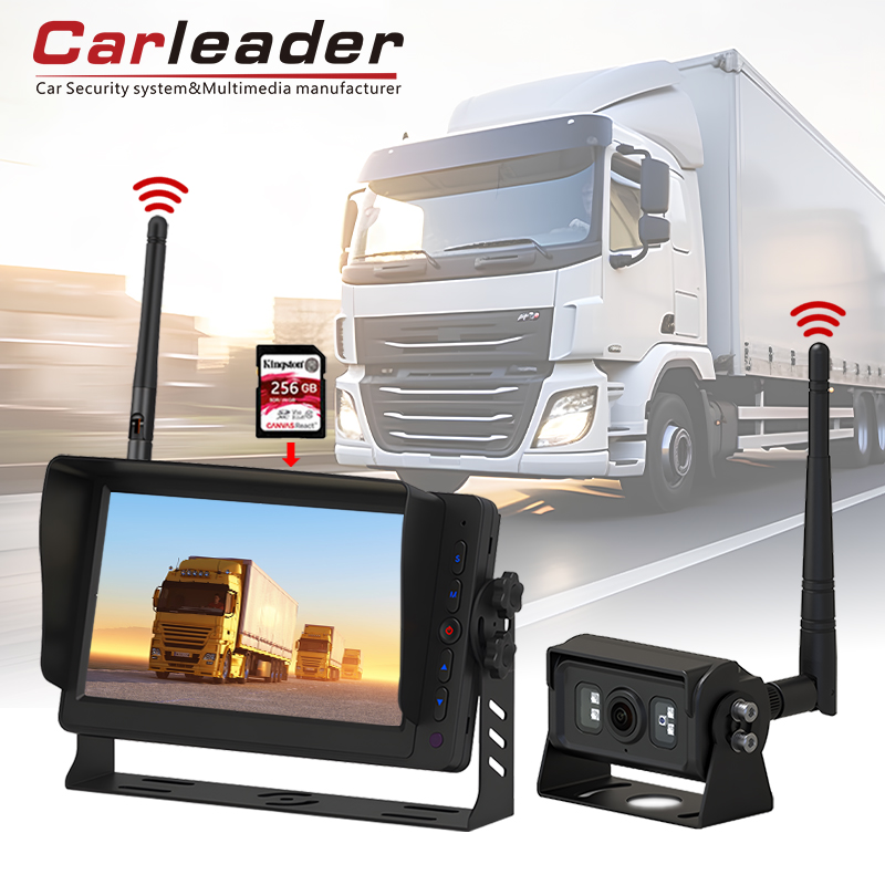 Carleader 7 ນິ້ວ DVR ບັນທຶກລະບົບການກວດສອບແບບໄຮ້ສາຍແບບດິຈິຕອນ 2.4GHz ---- ຮັບປະກັນຄວາມປອດໄພໃນການຂັບຂີ່ຂອງທ່ານ