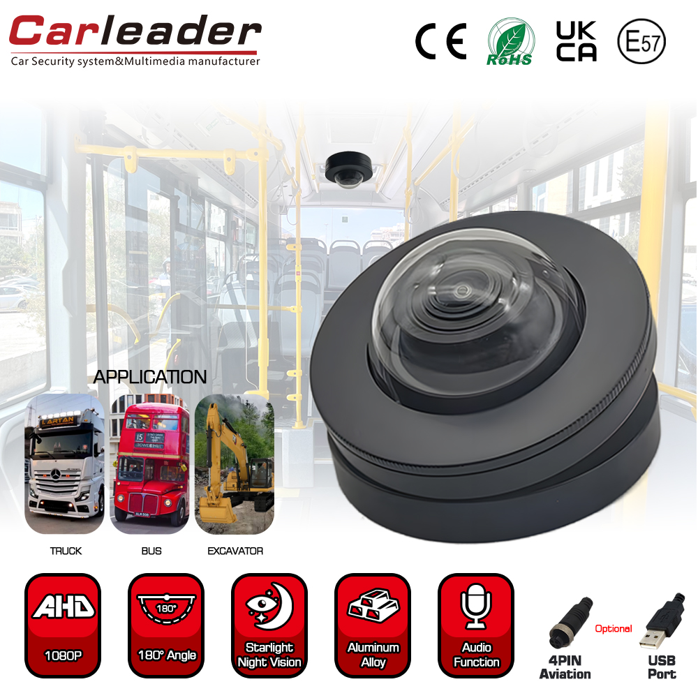 ກ້ອງ CARLEADER 180 ລະດັບ A ມຸມ HD 1080p DOWAR CARTE ສໍາລັບການເຝົ້າລະວັງໃນລົດ