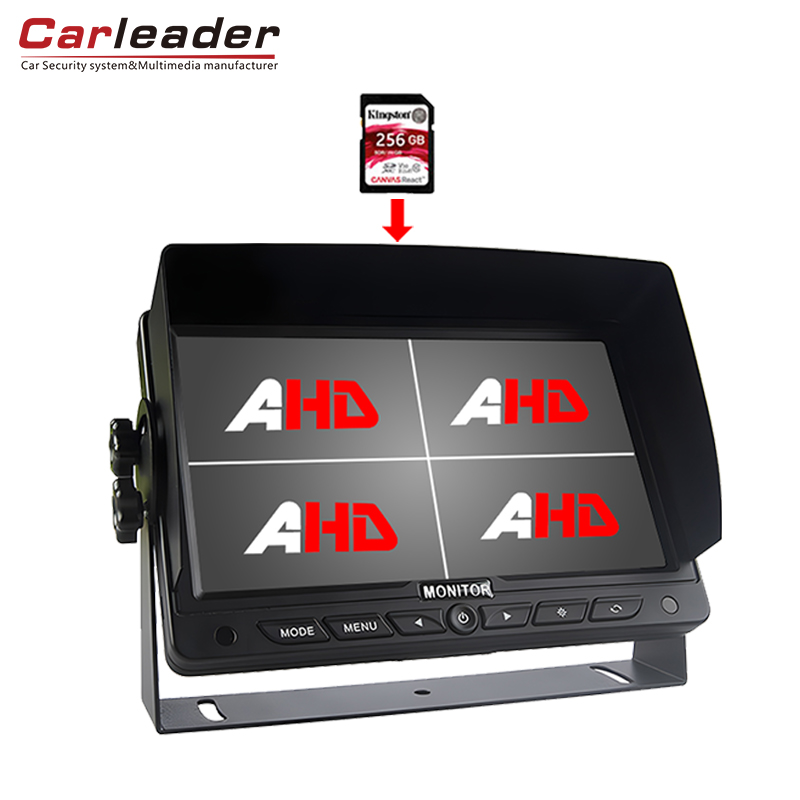 ລົດບັນທຸກ Carleader 7 Inch Onboard HD Quad ແຍກຕິດຕາມກວດກາທີ່ມີຫນ້າທີ່ບັນທຶກ DVR