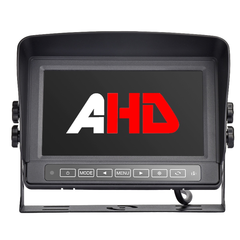7 ນິ້ວ Waterproof 2CH AHD input Vehicle Monitor ມີປຸ່ມສໍາຜັດແລະກັນນ້ໍາກົດປຸ່ມທາງເລືອກ