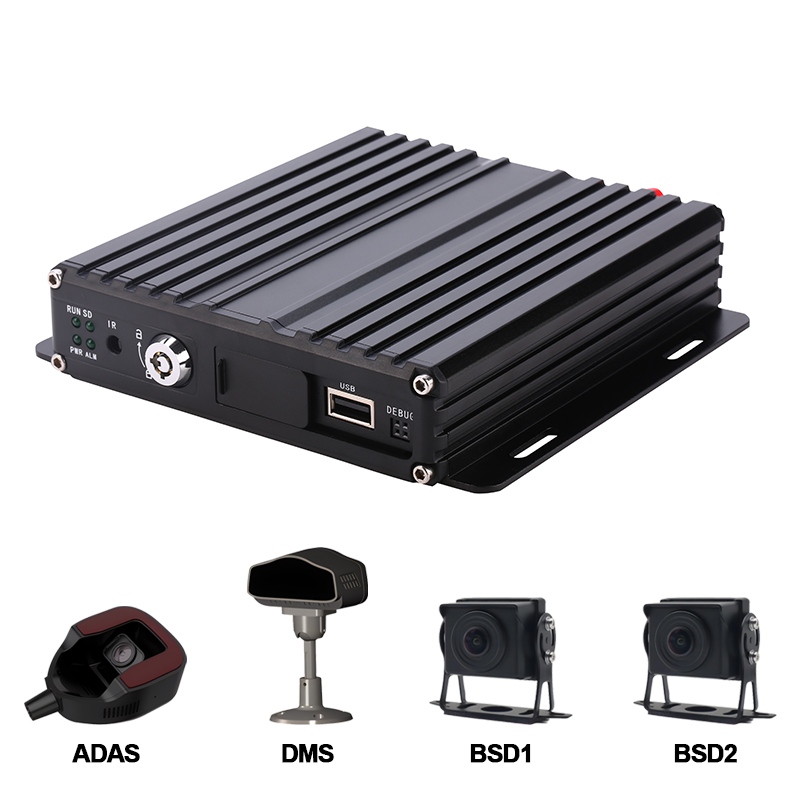 Carleader 4CH AI SD Mobile DVR ຮອງຮັບ ADAS+DMS+BSD ສໍາລັບການຄຸ້ມຄອງເຮືອ