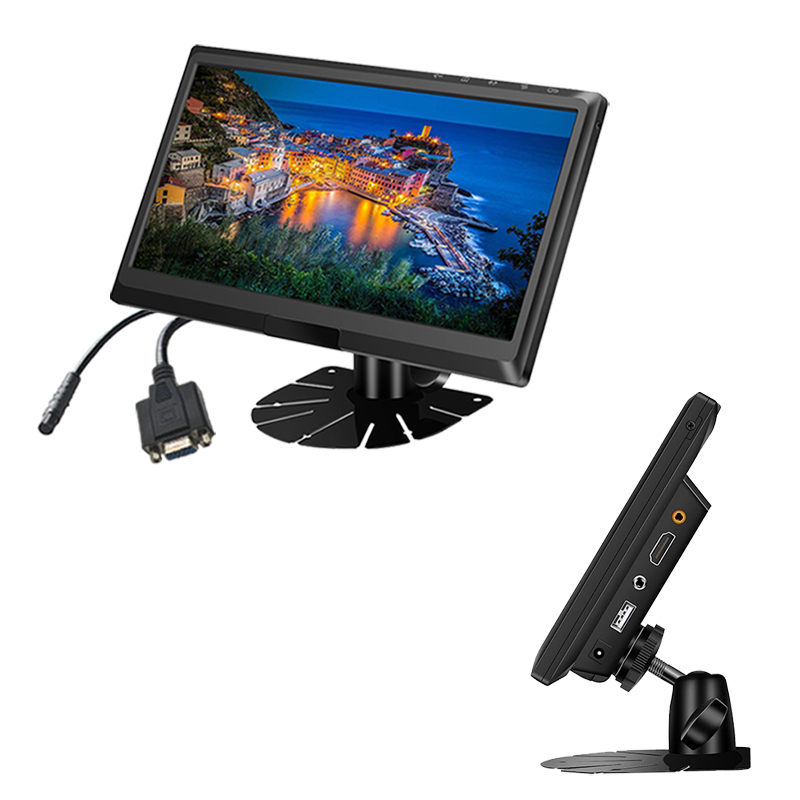 Carleader 9 ນິ້ວ IPS Screen HD Monitor ຮອງຮັບ CVBS+HD+VGA Inputs