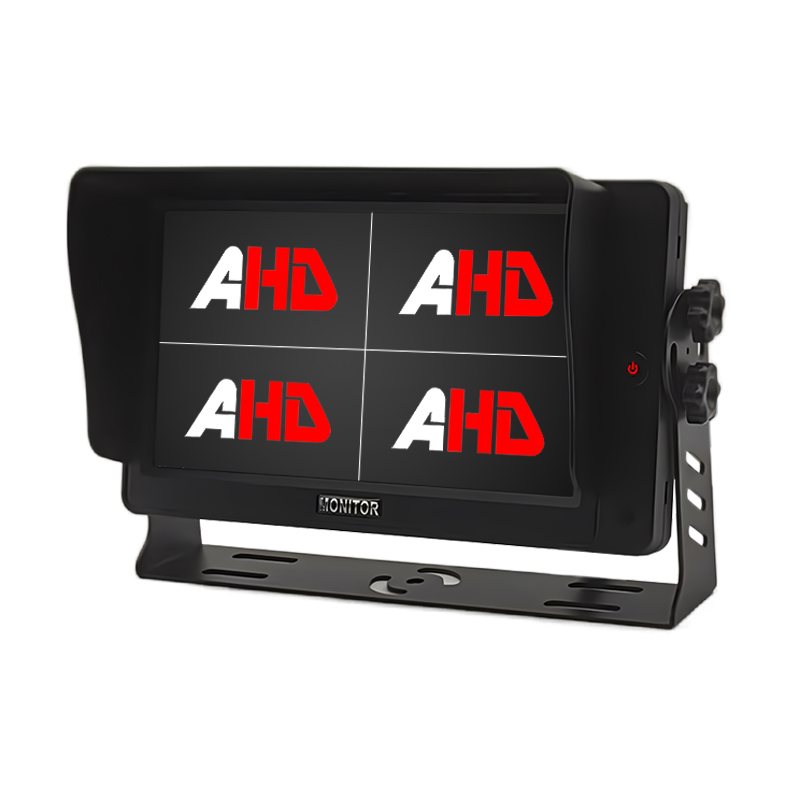 Carleader 7 ນິ້ວ ຄວາມສະຫວ່າງສູງ AHD Quad View Heavy Duty Vehicle Bus Monitor