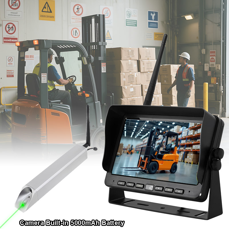 Carleader Wireless Rechargeable Camera Forklift System ຮອງຮັບການຈັດຕໍາແຫນ່ງເລເຊີ
