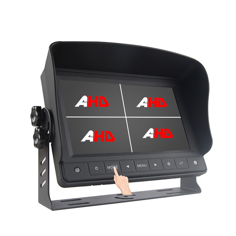 Carleader 7 ນິ້ວ Quad Split Display Vehicle Touch Buttons AHD Monitor