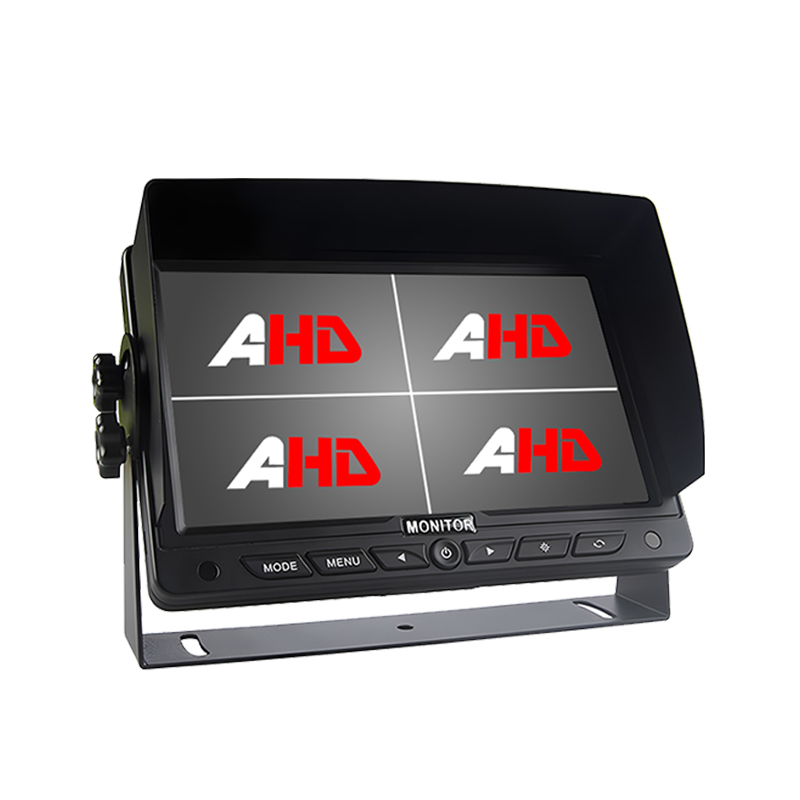7 ນິ້ວ 4CH AHD Inputs Quad Display Heavy Duty Vehicle Monitor