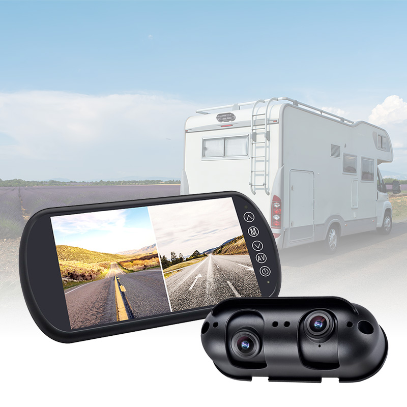 7 ນິ້ວ Dual Lens Split View System MIrror Monitor