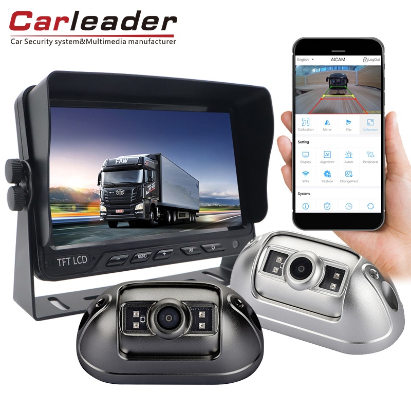 7 ນິ້ວ HD Car Monitor AI Pedestrian Detection BSD System