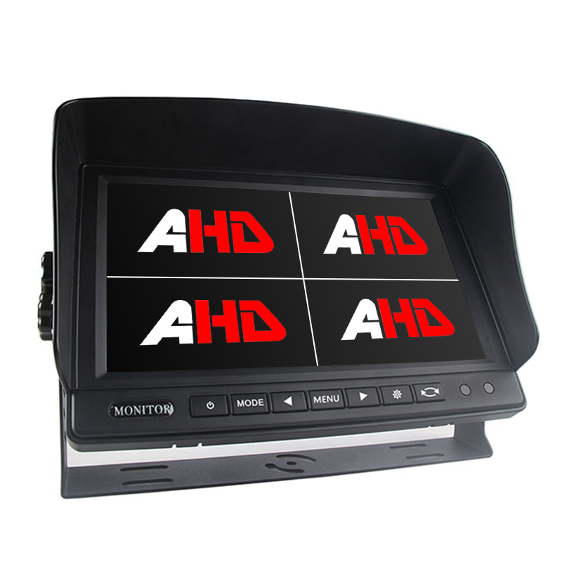 9 ນິ້ວ 4CH AHD Inputs Quad Display Heavy Duty Vehicle Monitor